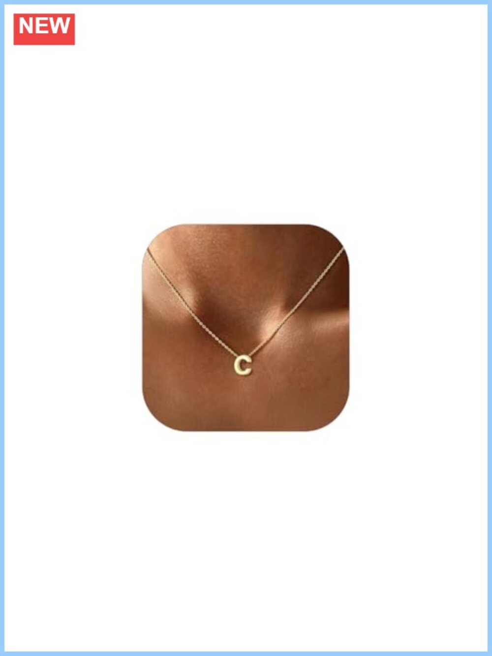 925 Sterling Silver Gold Plated Initial Letter Pendant Necklace Gift